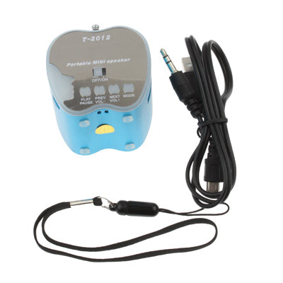 Apple Style with Blue LED Light LCD Screen Display Speaker, Support FM / TF card & U Disk Reader