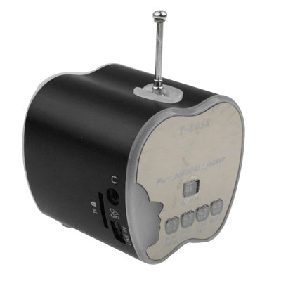 Apple Style with Blue LED Light LCD Screen Display Speaker, Support FM / TF card & U Disk Reader