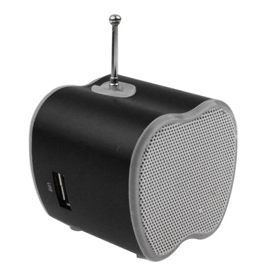 Apple Style with Blue LED Light LCD Screen Display Speaker, Support FM / TF card & U Disk Reader