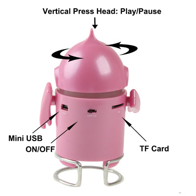 Ultraman Style Mini Speaker with Card Reader, FM Radio, Built-in Rechargeable Li-ion Battery, Support TF Card