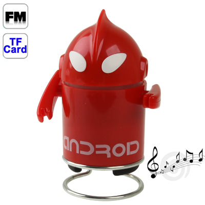 Ultraman Style Mini Speaker with Card Reader, FM Radio, Built-in Rechargeable Li-ion Battery, Support TF Card