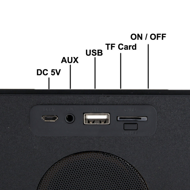 Portable Digital Touch Screen Speaker with FM Radio and Remote Controller, Support TF Card, Compatible with MP3 / MP4 / iPad / iPod / iPhone / PSP / Computer PC / Network, KR-7400 (Black)