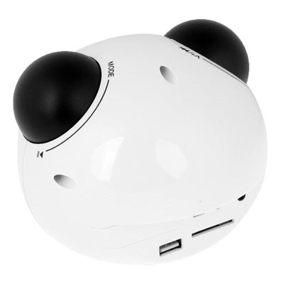 Panda Style Mini Stereo Speaker, Built-in Rechargeable Battery, Work with iPod / Notebook / MP3 (Black)