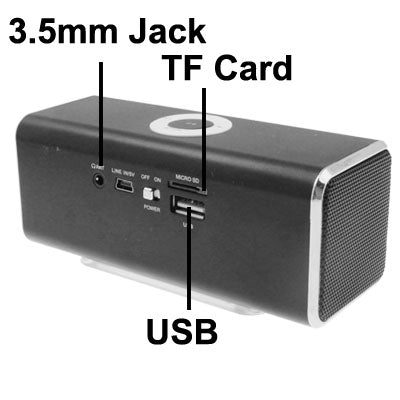 CX-A09 Dual-speaker Audio with FM Radio and LED Screen, Support TF Card / USB Drive (Black)