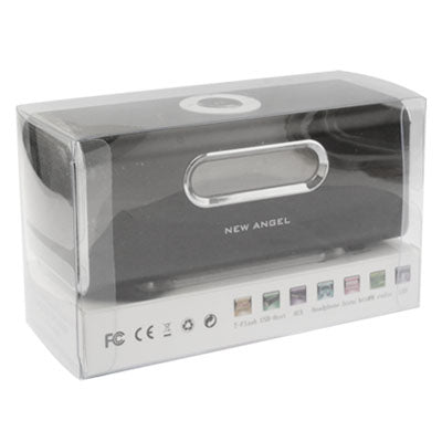 CX-A09 Dual-speaker Audio with FM Radio and LED Screen, Support TF Card / USB Drive (Black)