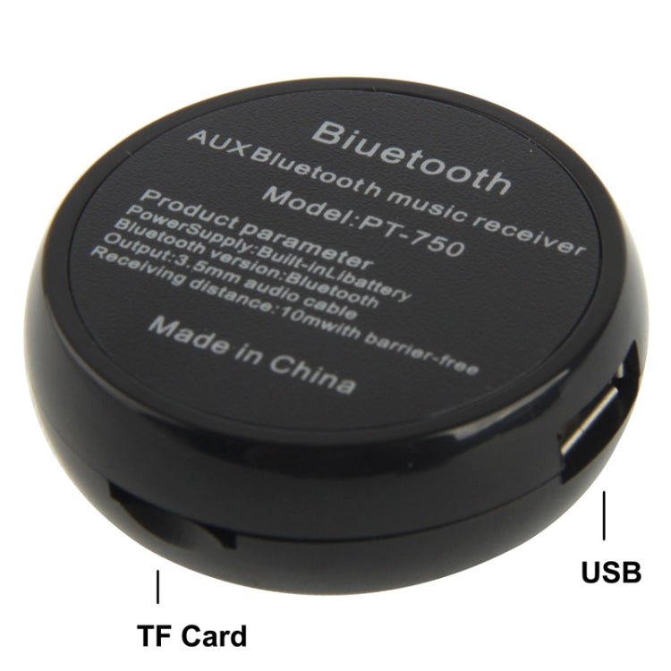 Bluetooth Music Partner / AUX Wireless Mini Speaker, Support Handsfree / FM Radio / TF Card / USB Flash Disk, PT-750 (Black)