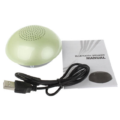 Mushrooms Style Bluetooth Stereo Speaker, Built-in Rechargeable Battery, Size: 75x75x47mm (Light Green)