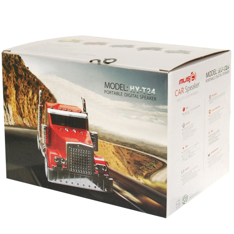 HY-T24, Truck Shape Portable Digital Speaker with FM Radio, Support USB Flash Disk & TF Card Memory