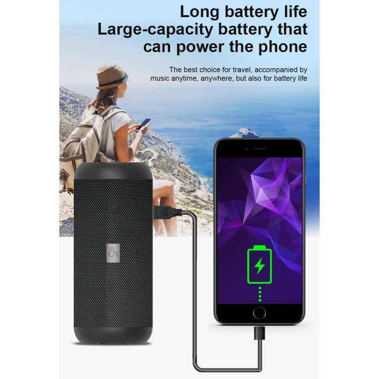 BD18 IPX6 Waterproof Bluetooth 5.0 Mesh Bluetooth Speaker with Micro SD Card Slot & 3.5mm AUX Interface & USB Interface, Support Hands-free Call & Power Bank(Red)
