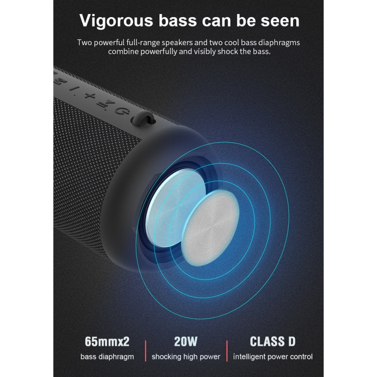 BD18 IPX6 Waterproof Bluetooth 5.0 Mesh Bluetooth Speaker with Micro SD Card Slot & 3.5mm AUX Interface & USB Interface, Support Hands-free Call & Power Bank(Red)