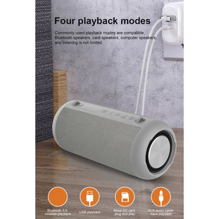 BD18 IPX6 Waterproof Bluetooth 5.0 Mesh Bluetooth Speaker with Micro SD Card Slot & 3.5mm AUX Interface & USB Interface, Support Hands-free Call & Power Bank(Red)