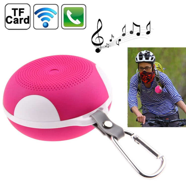 Bluetooth Speaker with Built-in Rechargeable Battery, Supporting TF Card / AUX / Bluetooth(Magenta)