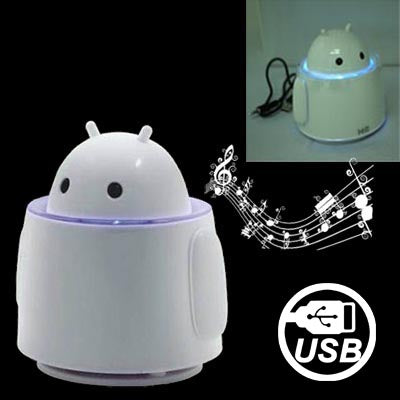 UFO Baca Cartoon Mini USB Rechargeable Speaker(White)