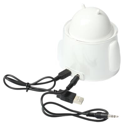 UFO Baca Cartoon Mini USB Rechargeable Speaker(White)