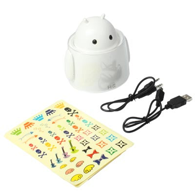 UFO Baca Cartoon Mini USB Rechargeable Speaker(White)