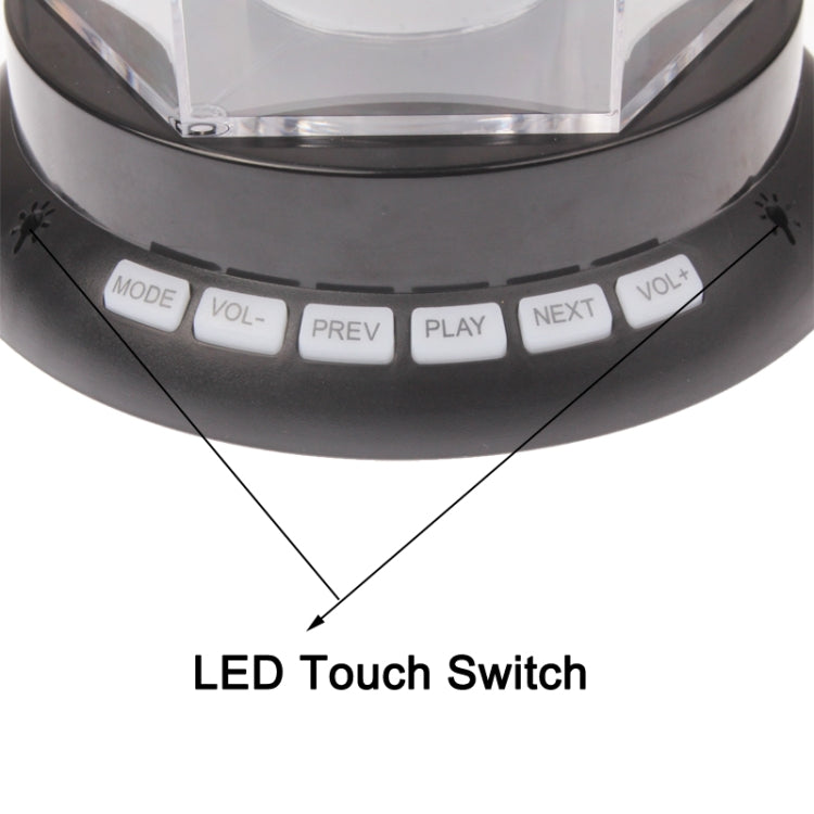 Multifunction Touch Control Music Speaker LED Lantern Support TF Card(Black)