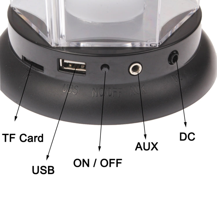 Multifunction Touch Control Music Speaker LED Lantern Support TF Card(Black)