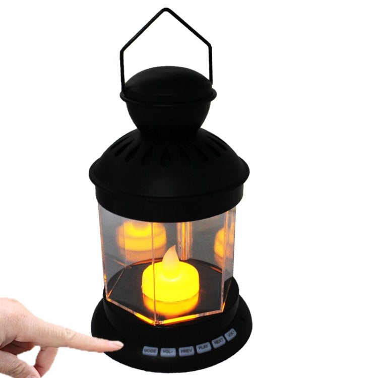 Multifunction Touch Control Music Speaker LED Lantern Support TF Card(Black)