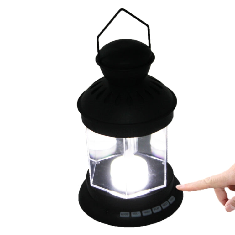 Multifunction Touch Control Music Speaker LED Lantern Support TF Card(Black)