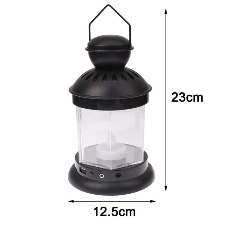 Multifunction Touch Control Music Speaker LED Lantern Support TF Card(Black)