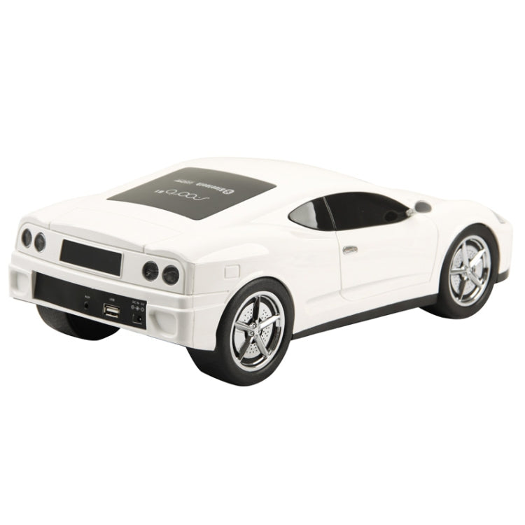 B1 Car Shape Bluetooth Stereo Speaker Support USB Flash Driver / AUX-input / Mode Indicator(White)