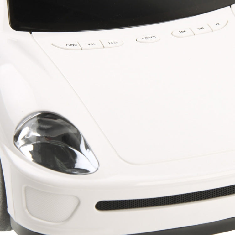 B1 Car Shape Bluetooth Stereo Speaker Support USB Flash Driver / AUX-input / Mode Indicator(White)