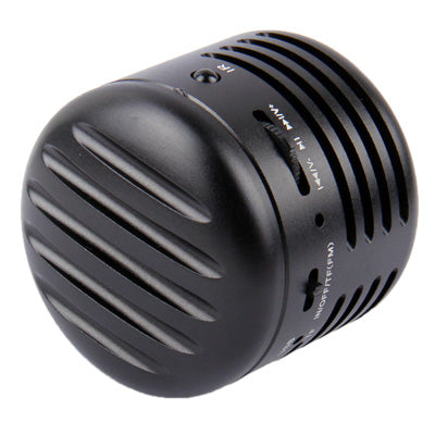 Microphone Style Metal Speaker with Remote Control / FM Radio, Support TF Card(Black)