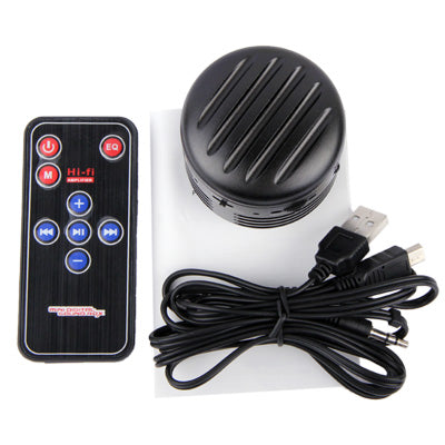 Microphone Style Metal Speaker with Remote Control / FM Radio, Support TF Card(Black)