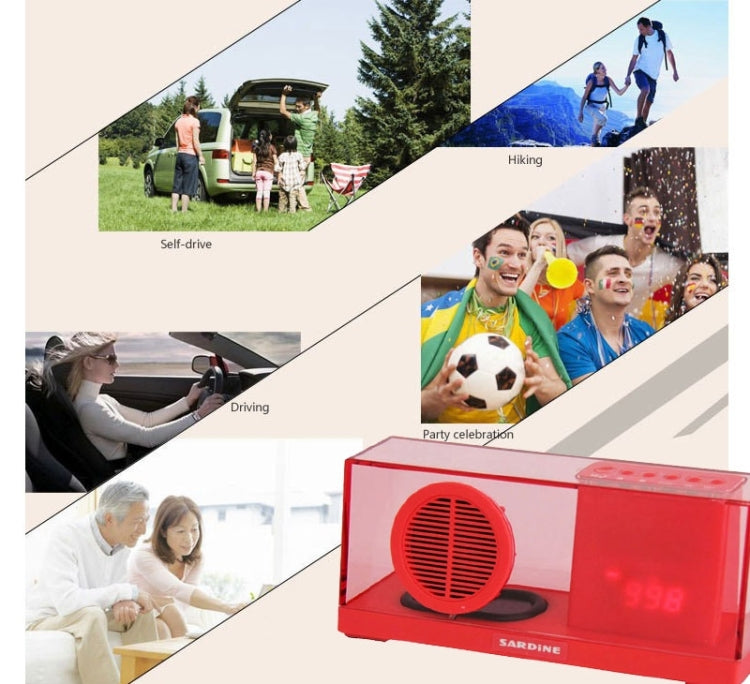 SARDiNE SDY033 Multifunctional Wireless Bluetooth Speaker , with Mic & LED Display, Support Hands-free Answer Phone & FM Radio & TF Card