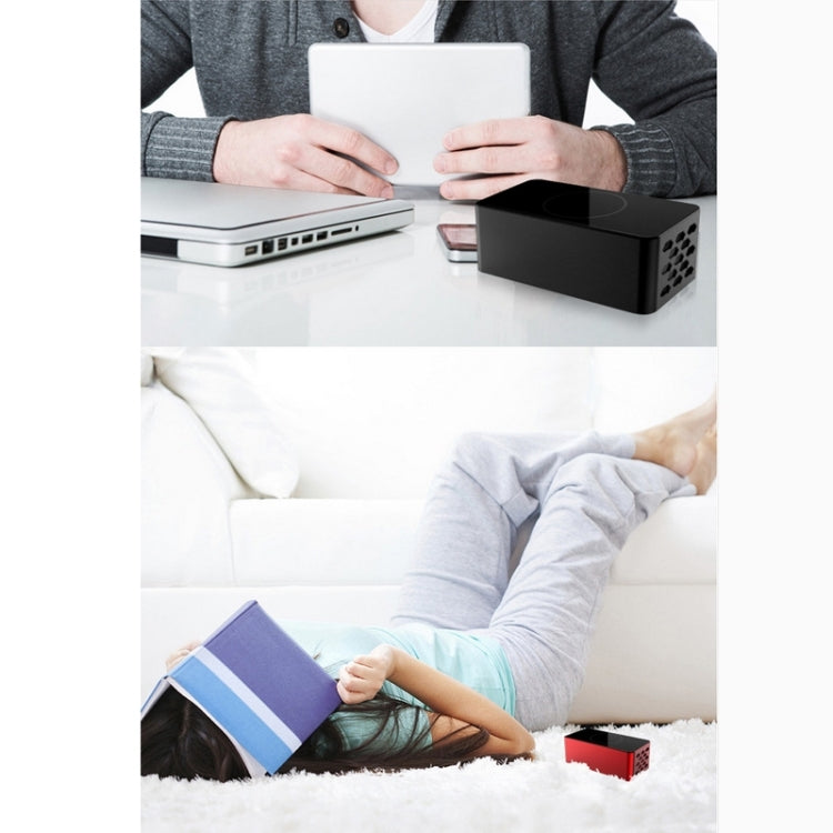 KR-8200 Brick Style NFC Portable Bluetooth Touch Speaker with Hands-free Call(Red)