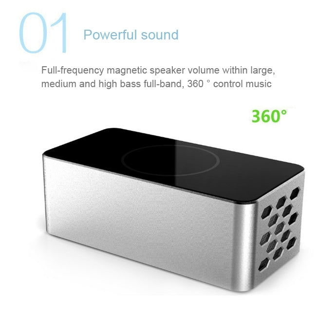 KR-8200 Brick Style NFC Portable Bluetooth Touch Speaker with Hands-free Call(Red)