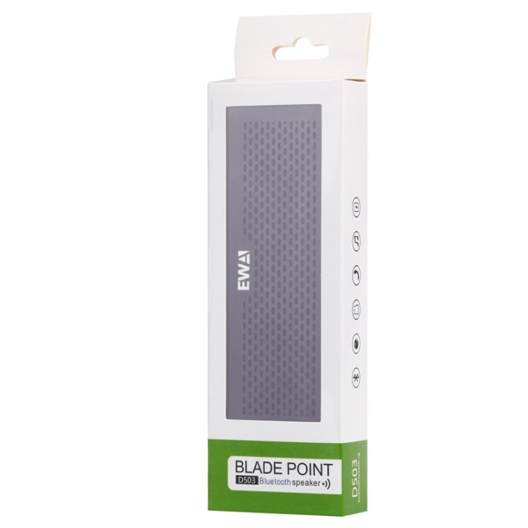 EWA D503 Bluetooth V3.0 Speaker Ultra-thin Portable Stereo Speaker, Support Hands Free Call(Black)