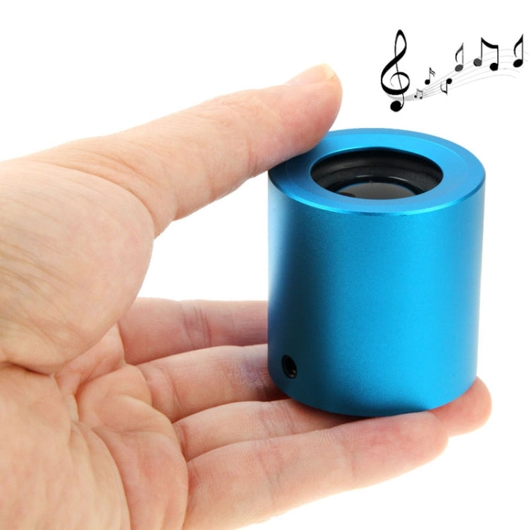 WB-57 Metal Mini Portable Bluetooth Speaker for Mobile Phone / MP3 / Computer / Tablet PC, Support AUX(Blue)