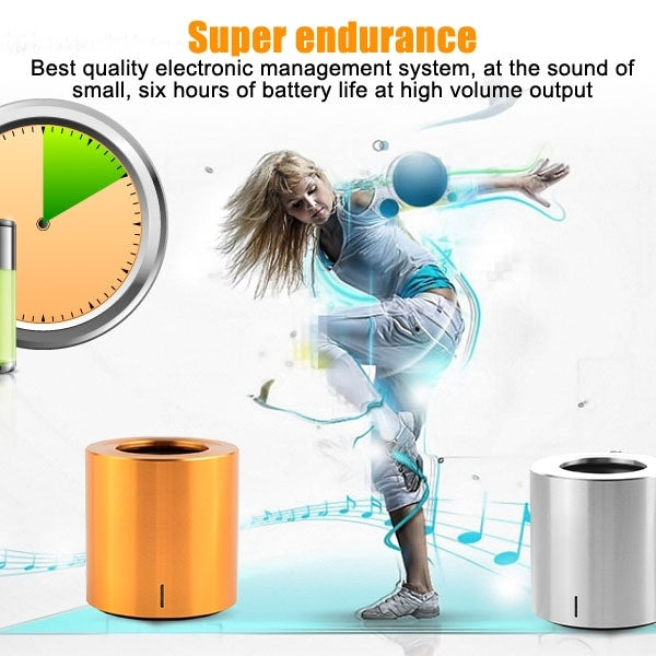 WB-57 Metal Mini Portable Bluetooth Speaker for Mobile Phone / MP3 / Computer / Tablet PC, Support AUX(Blue)