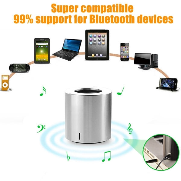 WB-57 Metal Mini Portable Bluetooth Speaker for Mobile Phone / MP3 / Computer / Tablet PC, Support AUX(Blue)