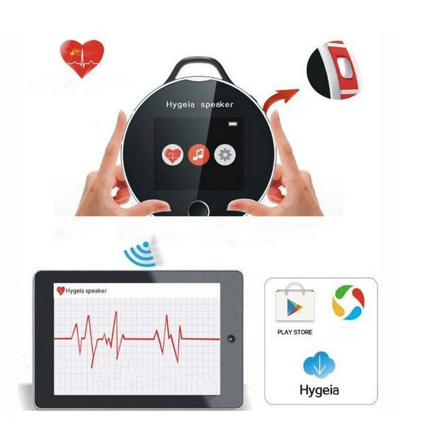 Hygeia H7 LCD Touch Screen Health Partners Mini Portable Bluetooth Speaker with MP3(Black)