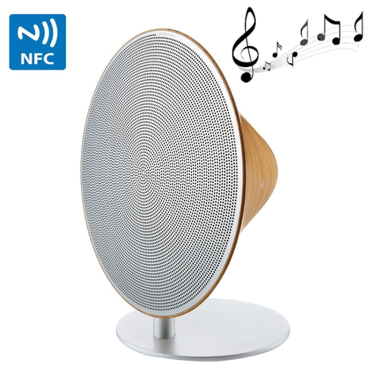 US Plug Original Solo One Retro Smooth Wooden Wireless Speaker System, Support Bluetooth and NFC Function(Yellow)