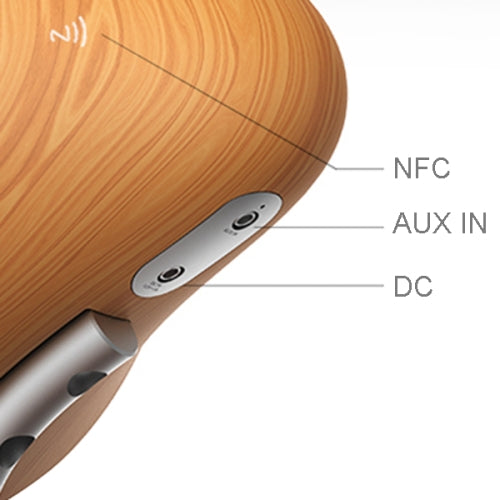 US Plug Original Solo One Retro Smooth Wooden Wireless Speaker System, Support Bluetooth and NFC Function(Yellow)