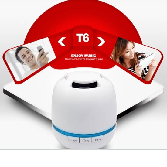 T6 Egg Style Mini Portable LED Light Bluetooth Stereo Speaker, Support TF Card / Handfree Function, For iPhone, Galaxy, Sony, Lenovo, HTC, Huawei, Google, LG, Xiaomi, other Smartphones and all Bluetooth Devices