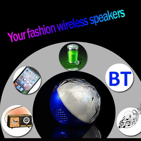 LED Light Magic Crystal Color Ball Mini Bluetooth Speaker with Remote Control, Support TF Card, For iPhone, Galaxy, Sony, Lenovo, HTC, Huawei, Google, LG, Xiaomi, other Smartphones and all Bluetooth Devices