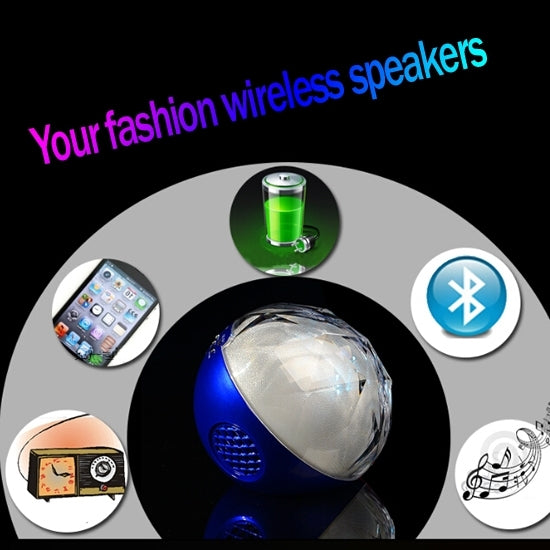 LED Light Magic Crystal Color Ball Mini Bluetooth Speaker with Remote Control, Support TF Card, For iPhone, Galaxy, Sony, Lenovo, HTC, Huawei, Google, LG, Xiaomi, other Smartphones and all Bluetooth Devices