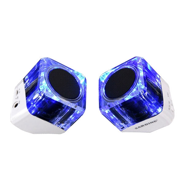 SARDiNE B5 TWS Crystal Case Bluetooth Speaker with Mic & LED Light