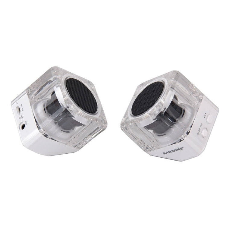 SARDiNE B5 TWS Crystal Case Bluetooth Speaker with Mic & LED Light