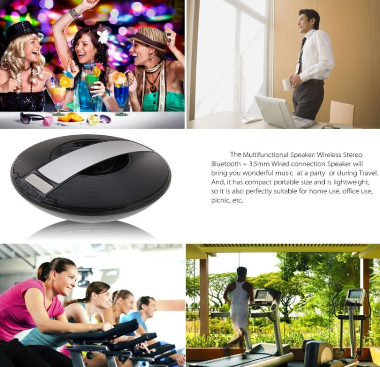 SARDiNE SDY021 Multifunctional Wireless Bluetooth Stereo Speaker , with Mic, Support Hands-free Answer Phone & FM Radio & Micro SD TF Card