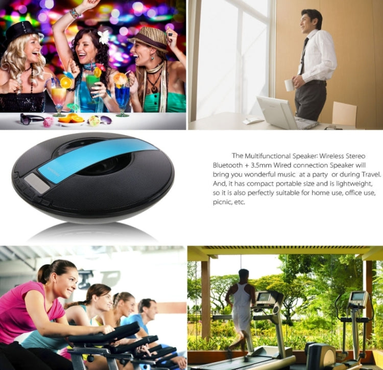 SARDiNE SDY021 Multifunctional Wireless Bluetooth Stereo Speaker , with Mic, Support Hands-free Answer Phone & FM Radio & Micro SD TF Card