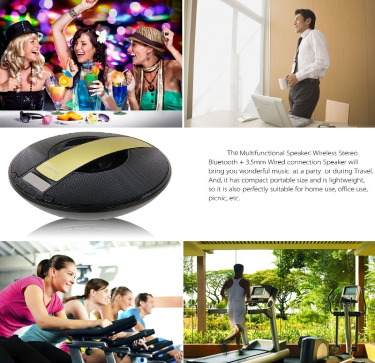 SARDiNE SDY021 Multifunctional Wireless Bluetooth Stereo Speaker , with Mic, Support Hands-free Answer Phone & FM Radio & Micro SD TF Card