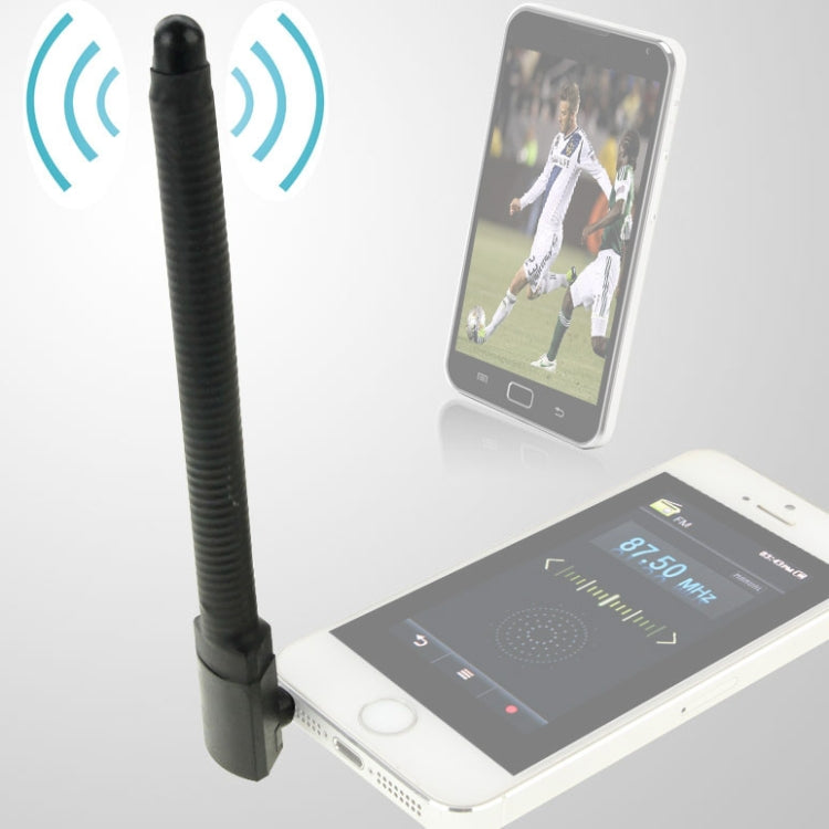 High Quality 6dBi 2.5mm Stereo Mobile FM & TV Antenna(Black)