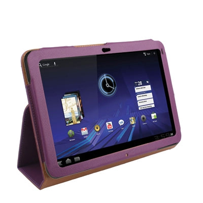 Leather Case with Holder for Motorola Xoom(Purple)