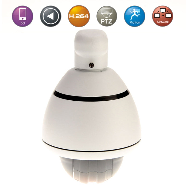 H.264 HD Mini IP Outdoor PTZ Camera, Motion Detection / Privacy Mask(White)