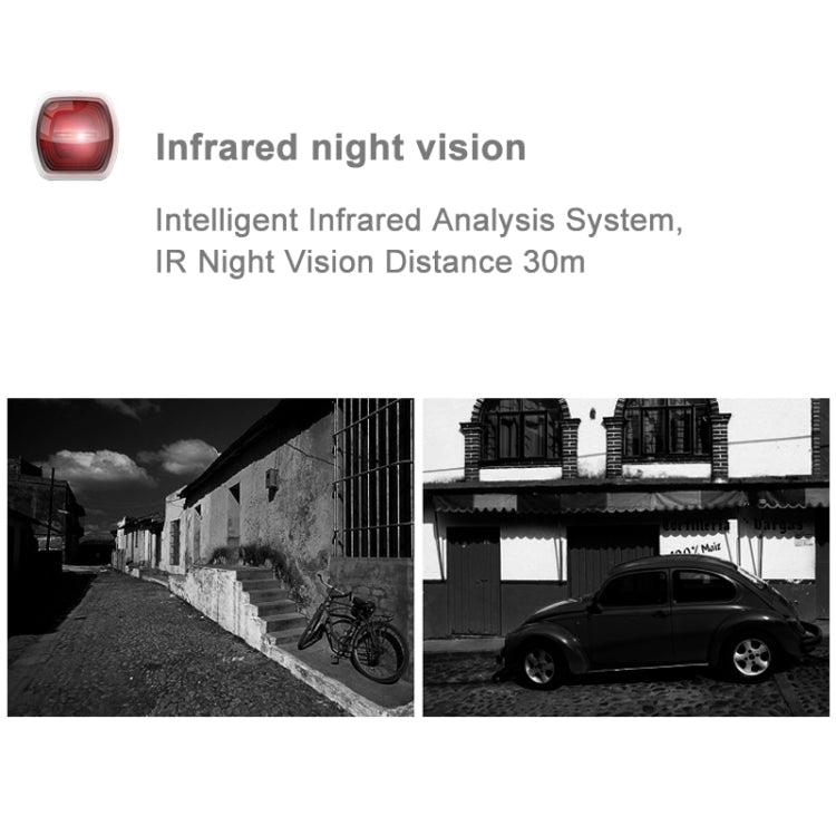 H.264 Wired LED Infrared HD Mini IP Outdoor IR PTZ Camera, Motion Detection / Privacy Mask and 50m IR Night Vision(White)